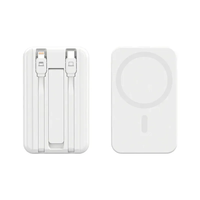 10000mAh Magnetic Wireless Power Bank with Built-in C and L Cables TU-W044 thumbnail 6