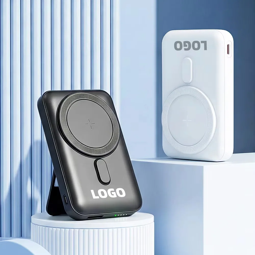 10000mAh Magnetic Wireless Power Bank with Phone Stand TU-W101-01 thumbnail 5