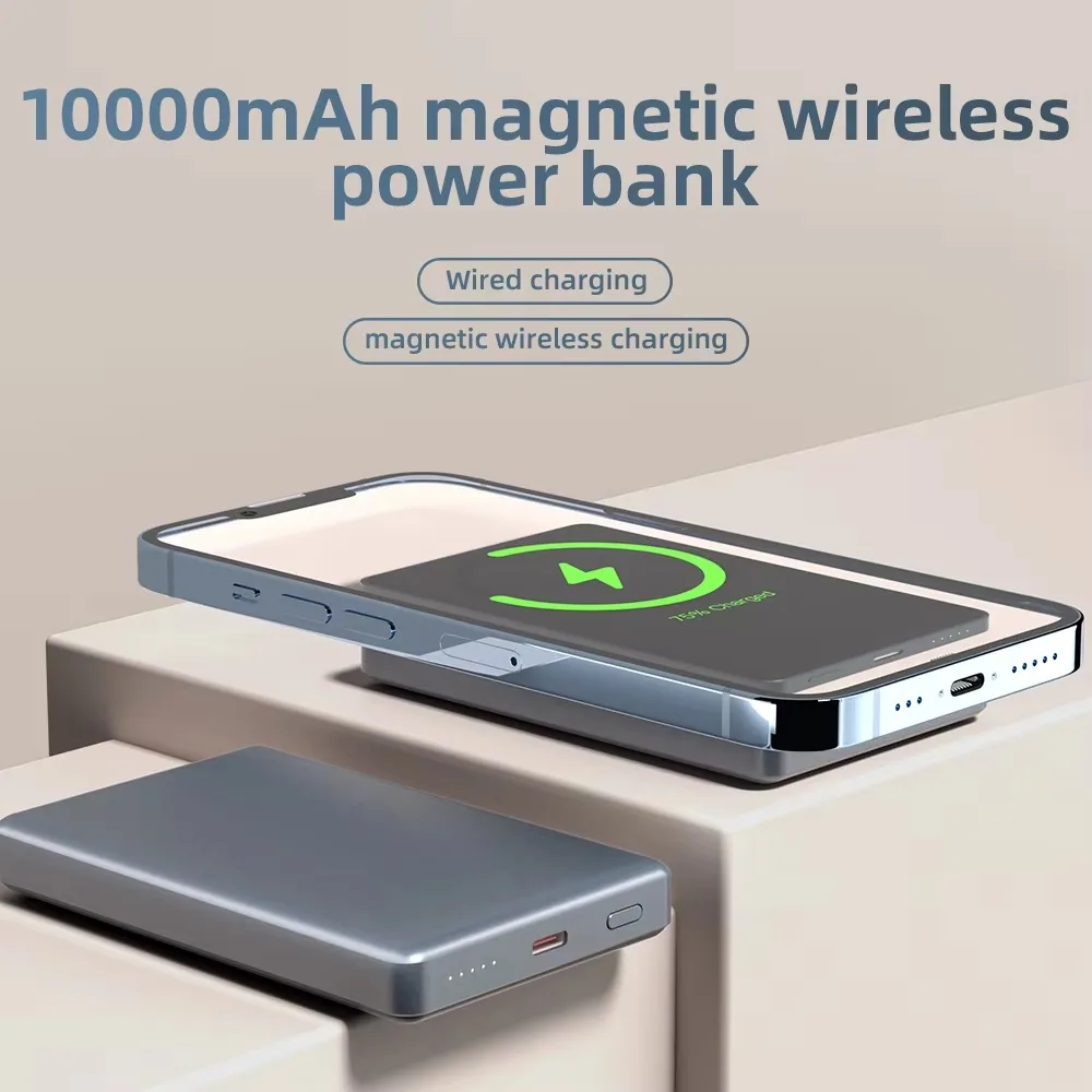 10000mAh Ultra Slim Magnetic Wireless Power Bank TU-AL02 thumbnail 6