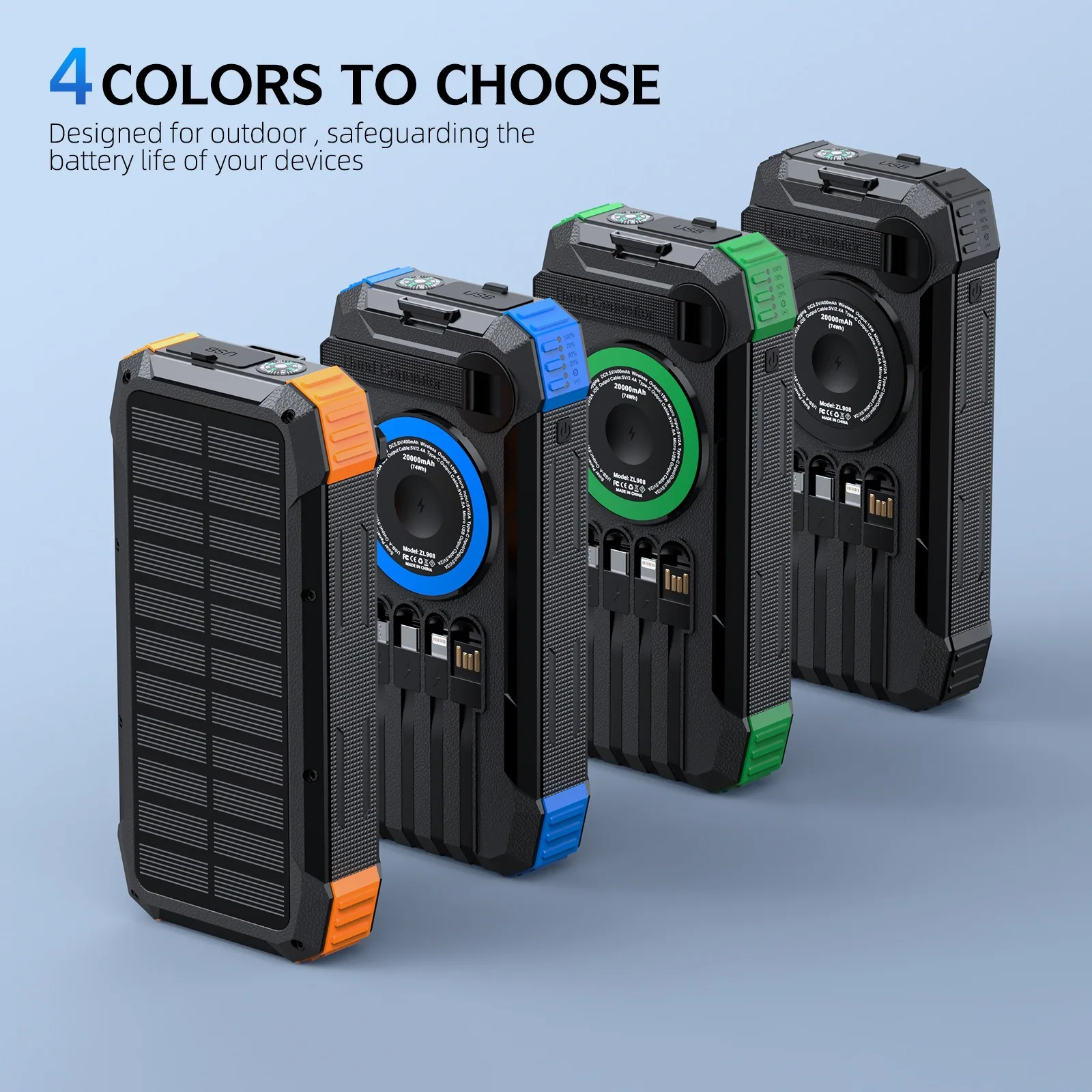 20000mAh Hand Cranked Solar Power Bank TU-ZL908A thumbnail 11